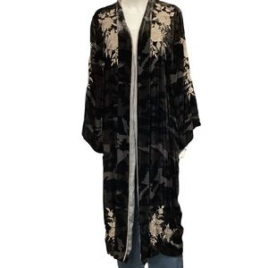 Johnny Was Duster Santel Velvet Kimono Size: XL